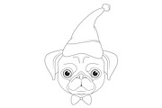 Christmas 60 Dog Breeds for Coloring, an Animal Illustration by asantosg (Thumbnail 5 of 9)