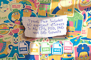 Retro Stickers. Big Travel Pack., an Object Illustration by Red Monkey (Thumbnail 5 of 12)