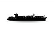 Sailing & Cargo Ship Silhouette Bund, an Illustration by Creativeshirt (Thumbnail 4 of 9)