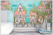 Fresco collection Sailing Town, a Wallpaper Graphic by Natalia0307 (Thumbnail 11 of 14)