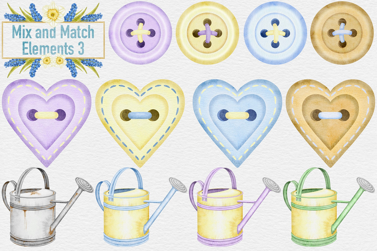Spring into Easter Clipart Set., a Seasonal Illustration by Happy Sloth Graphics (Photo 8 of 17)