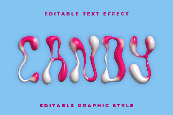 Glossy Liquid Text Effect preview 4
