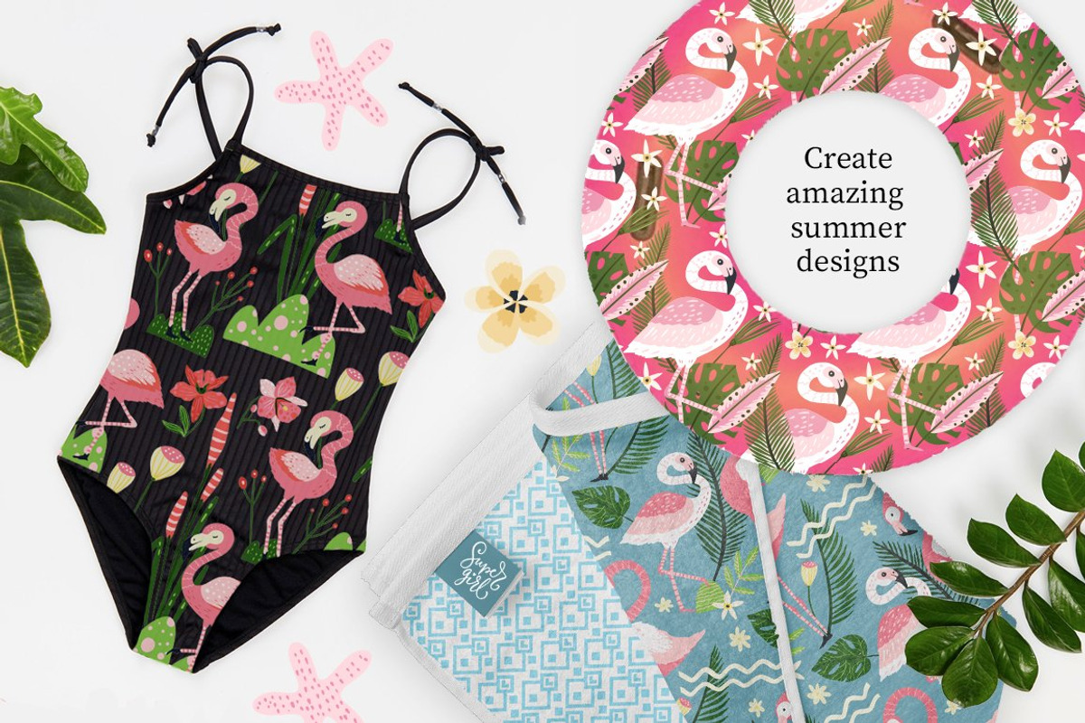 Flamingo Gardens illustration bundle, an Animal Illustration by Red Ink (Photo 2 of 12)