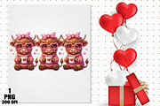 Valentine’s Day Highland Cow Coffee, an Illustration by Daily.Designs (Thumbnail 5 of 5)