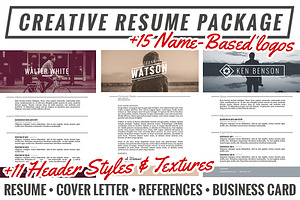 Creative Resume Package + Extras