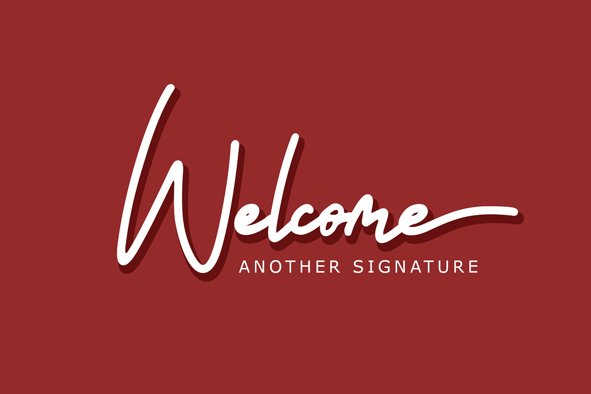 Untitled Artwork Signature Font preview 2