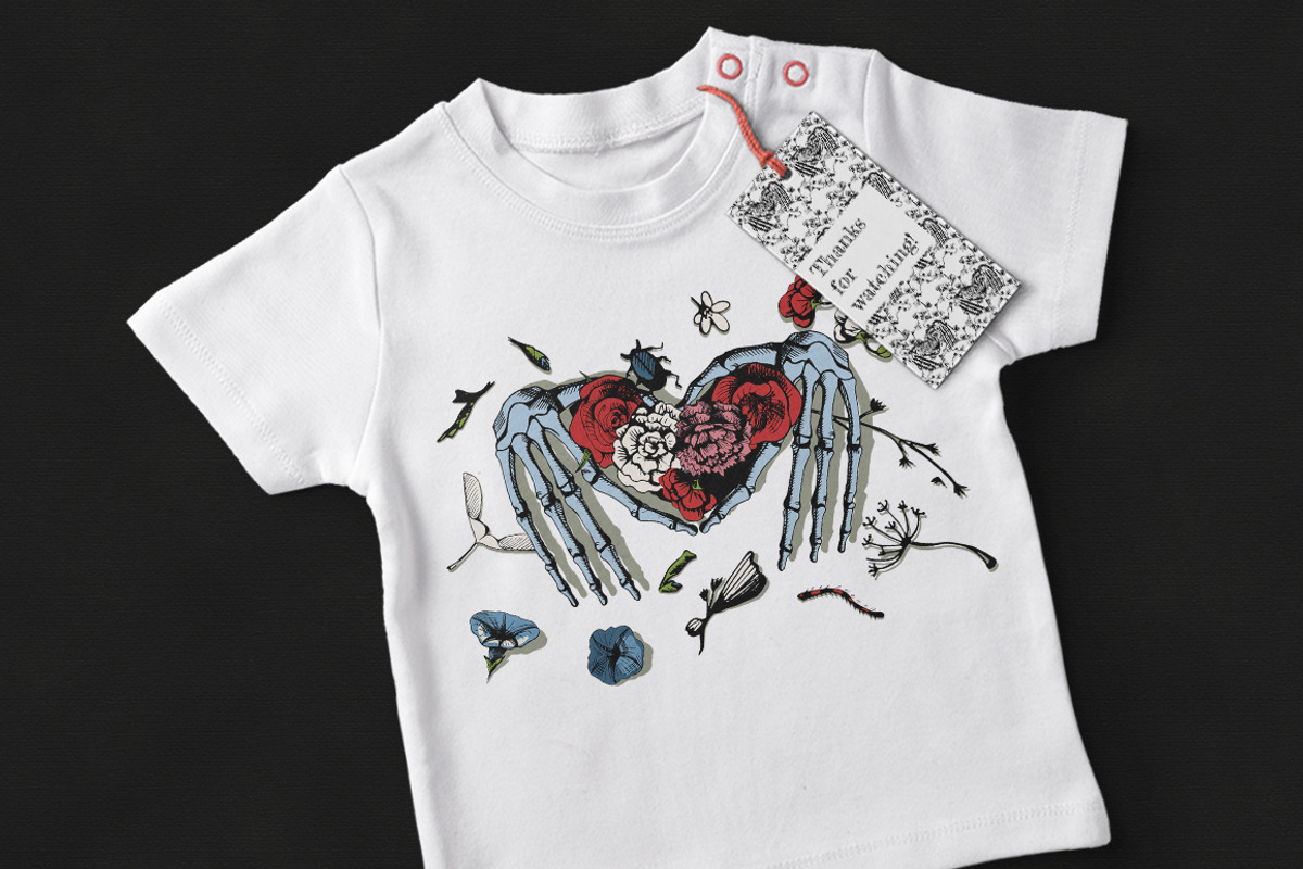 Skulls & Bones set, a Decorative Illustration by CatMadePattern (Photo 7 of 7)