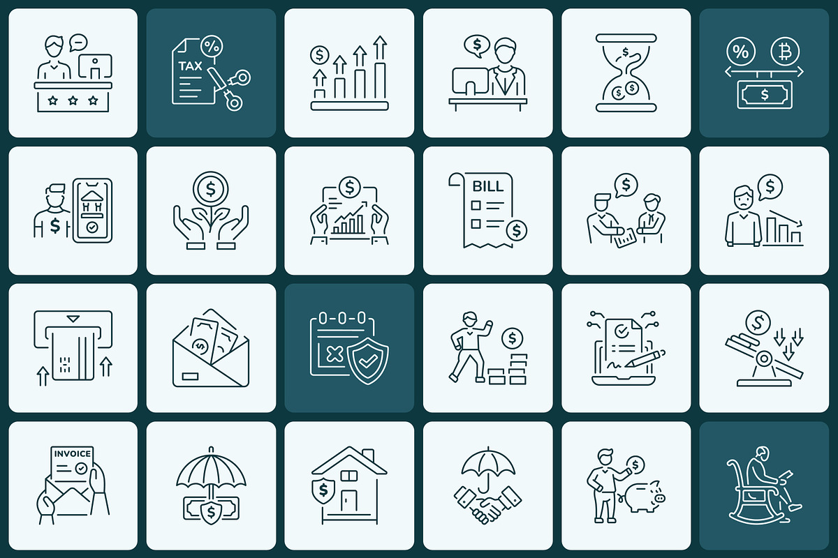 475 Financial and Economic Icons, an Outline Icon by Prosymbols (Photo 5 of 13)