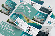 Square Trifold Brochure Mockups, a Print Template by Mockups by Carlos Viloria (Thumbnail 7 of 23)