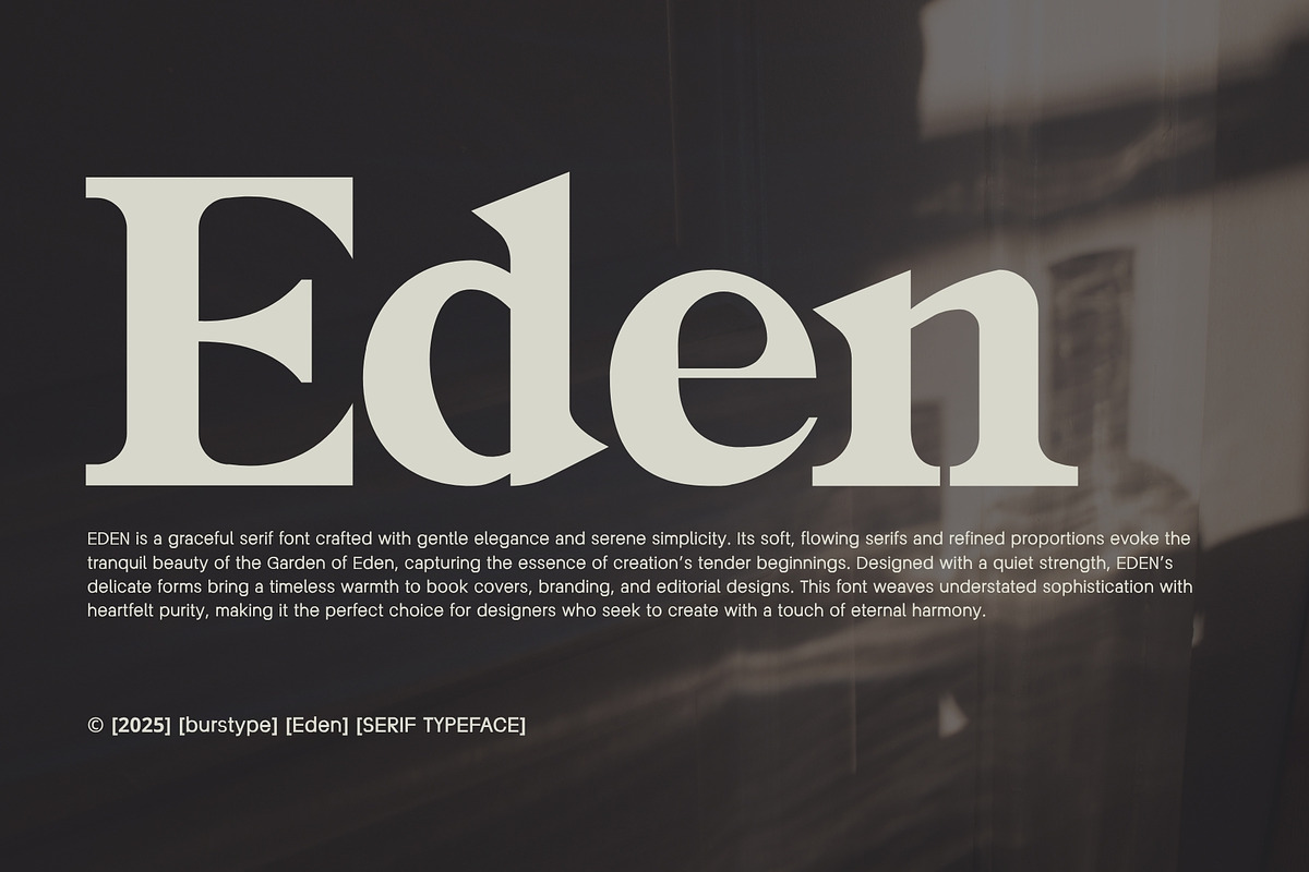 EDEN - MODERN DISPLAY SERIF FONT, a Serif Font by BURSTYPE (Photo 4 of 8)