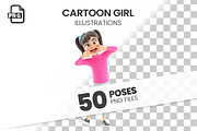 Cartoon Girl – Set of 50 Poses, a Person Illustration by 3DMask (Thumbnail 1 of 6)