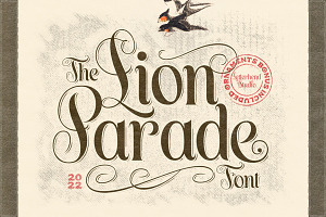 Lion Parade - Bonus Ornaments, a Font by Letterhend Studio