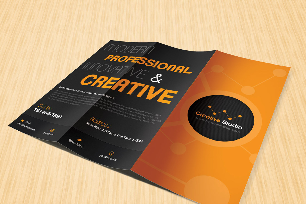 Creative Studio Trifold Brochure, a Brochure Template by Saptarang (Photo 1 of 5)