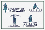 Vintage People Logos, a Branding & Logo Template by Justin Achammer (Thumbnail 3 of 9)