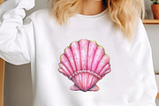 Pink Girly Summer Seashell Clipart, an Illustration by designcity5 (Thumbnail 4 of 5)