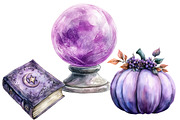 Lavender Halloween Clipart, a Work Illustration by cherrydesign (Thumbnail 4 of 4)