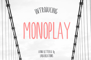 Monoplay. Sans Serif Font