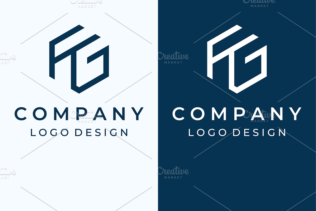 Creative design logo initial FG, a Branding & Logo Template by LOGOCREATIVE