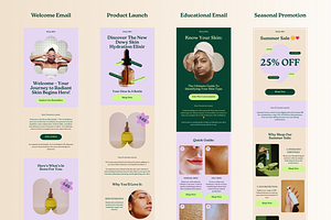 Dewy Skin Email Newsletter Templates