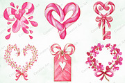 Watercolor Pink Valentines Clipart, an Illustration by Creative Art (Thumbnail 5 of 11)