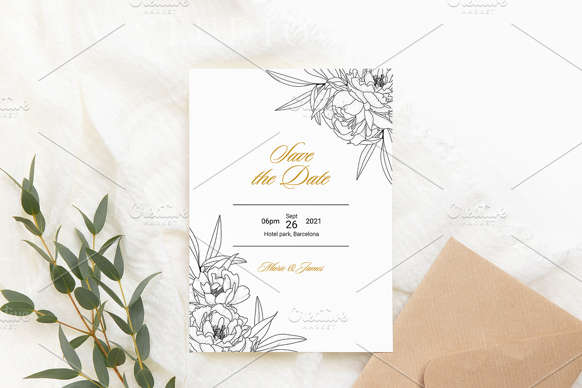 Floral Line Art SVG Botanical Frames, an Illustration by PawGraphic (Photo 7 of 10)