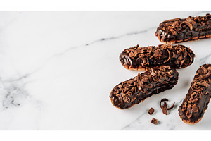 Healthy chocolate eclairs, copy, a Food & Drink Photo by Fascinadora