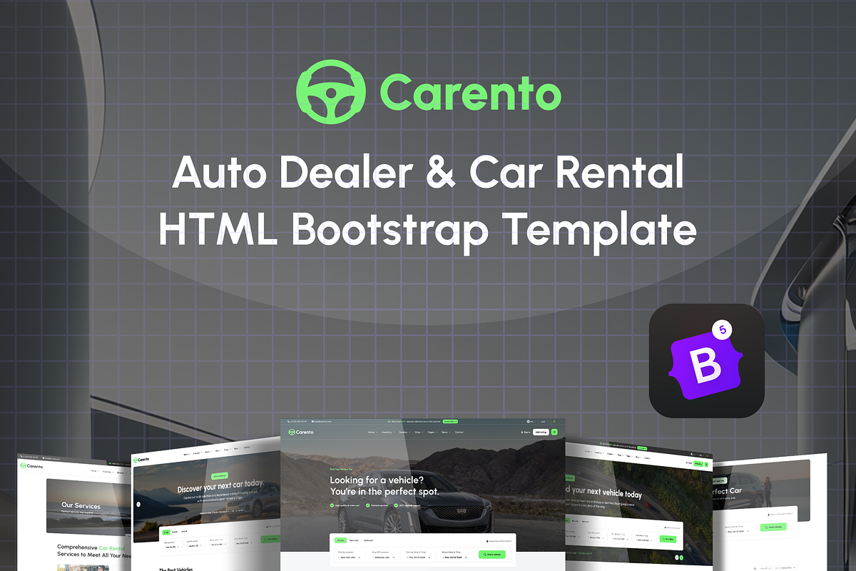 Carento - Car Rental HTML Template, a HTML Template by AliThemes (Photo 1 of 3)