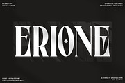 Erione – Bold Serif Font, a Serif Font by Randi Irvan | Rvandtype (Thumbnail 1 of 12)