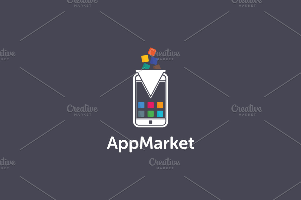 App Market Logo Template, a Branding & Logo Template by PixaSquare