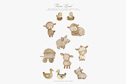 Nursery Farm Animals Clipart Set, an Animal Illustration by Pati Paints (Thumbnail 3 of 10)