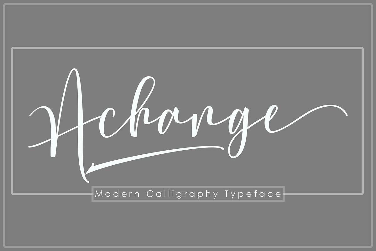Achange Duo Style, a Script Font by PollemSt (Photo 2 of 9)