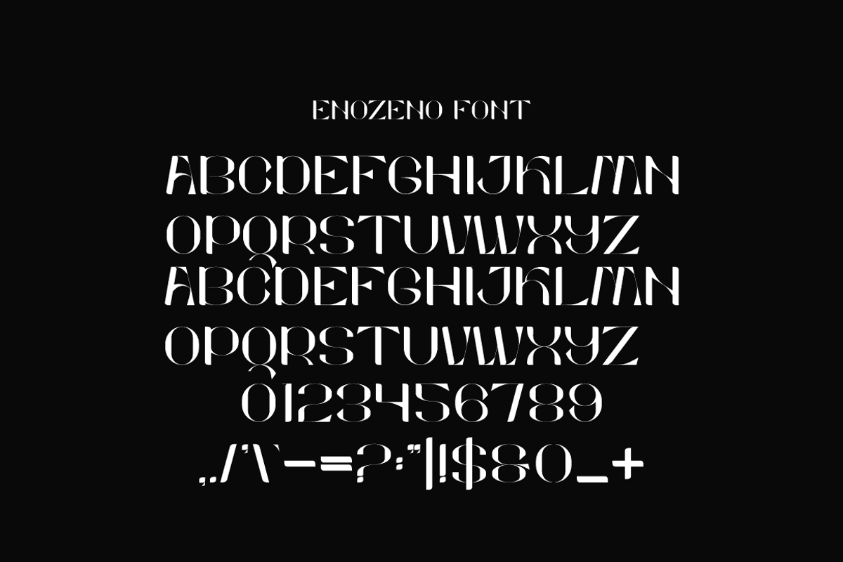 Enozeno - Elegant Font, a Sans Serif Font by Iqsiart Studio (Photo 5 of 6)