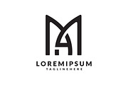 Initial MA or AM letters logo, a Branding & Logo Template by Saba Vector (Thumbnail 2 of 3)