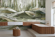 Countryside Hills & Cows Wallpaper, a Wallpaper Graphic by apollinariia_shop (Thumbnail 8 of 13)