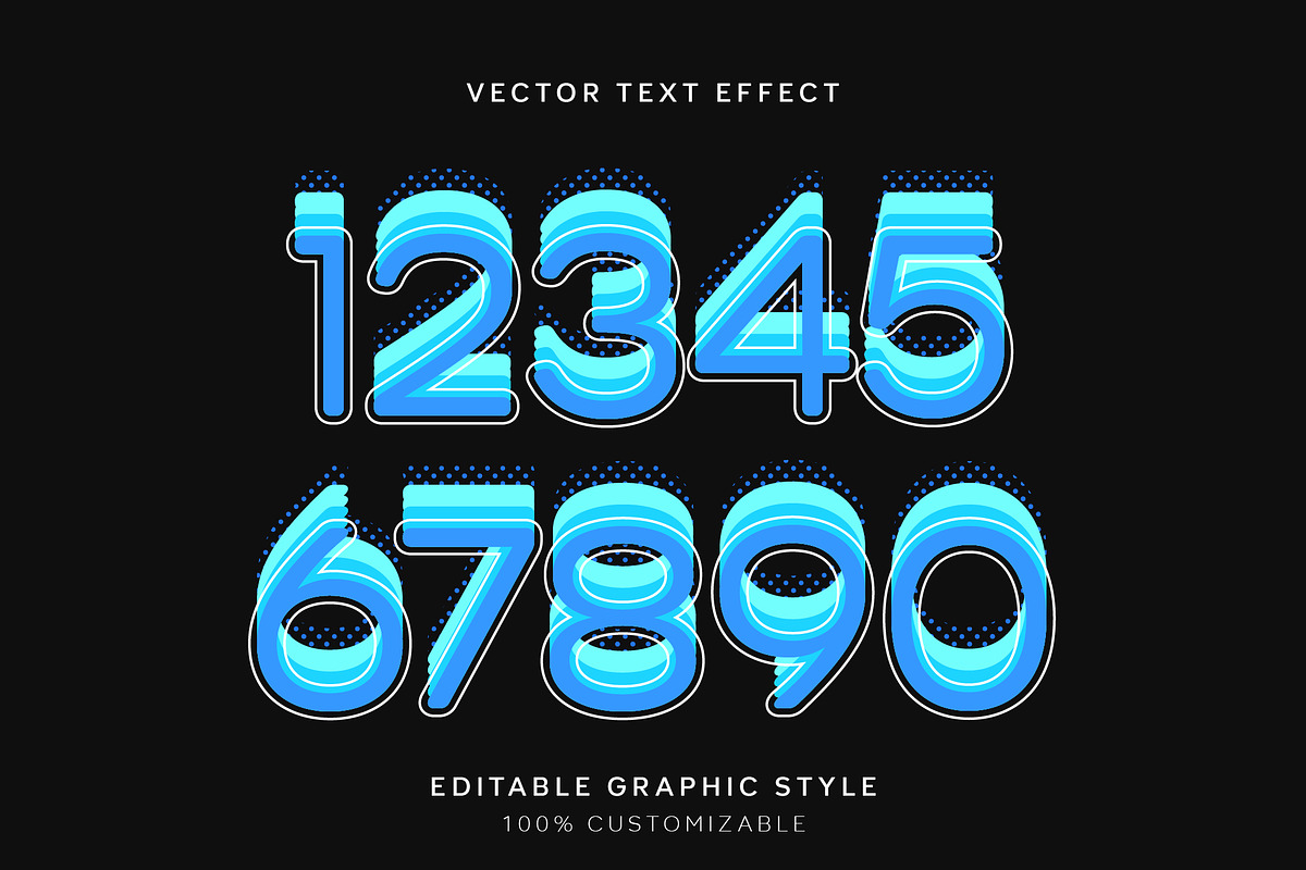 Neon Halftone Outline Text Effect preview 2