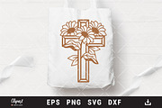 Religious Flower Crosses SVG files, an Object Graphic by ClipartMuchLove (Thumbnail 6 of 7)