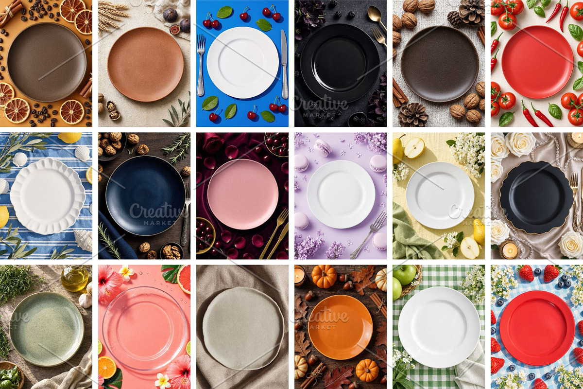 Empty Plate Photos, Top View Flat, a Food & Drink Photo by Selenique Studio (Photo 7 of 10)