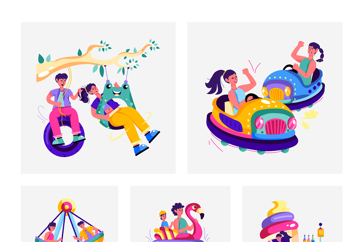 Amusement Park Illustrations, a Duotone Icon by Prosymbols (Photo 7 of 8)