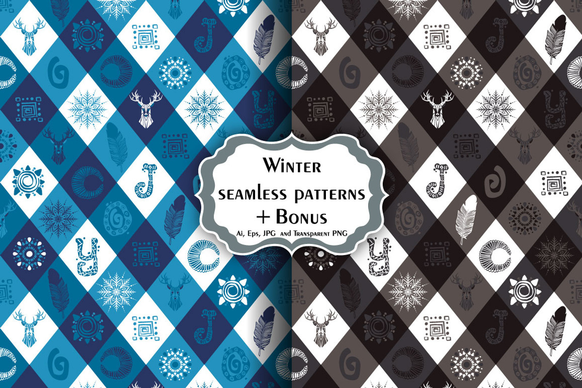 Set of Christmas patterns + bonus, a Pattern Graphic by Dasha_D (Photo 2 of 5)