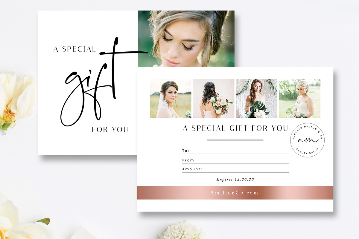 Salon Gift Card Template, a Card Template by Marham Labeling Co (Photo 1 of 4)