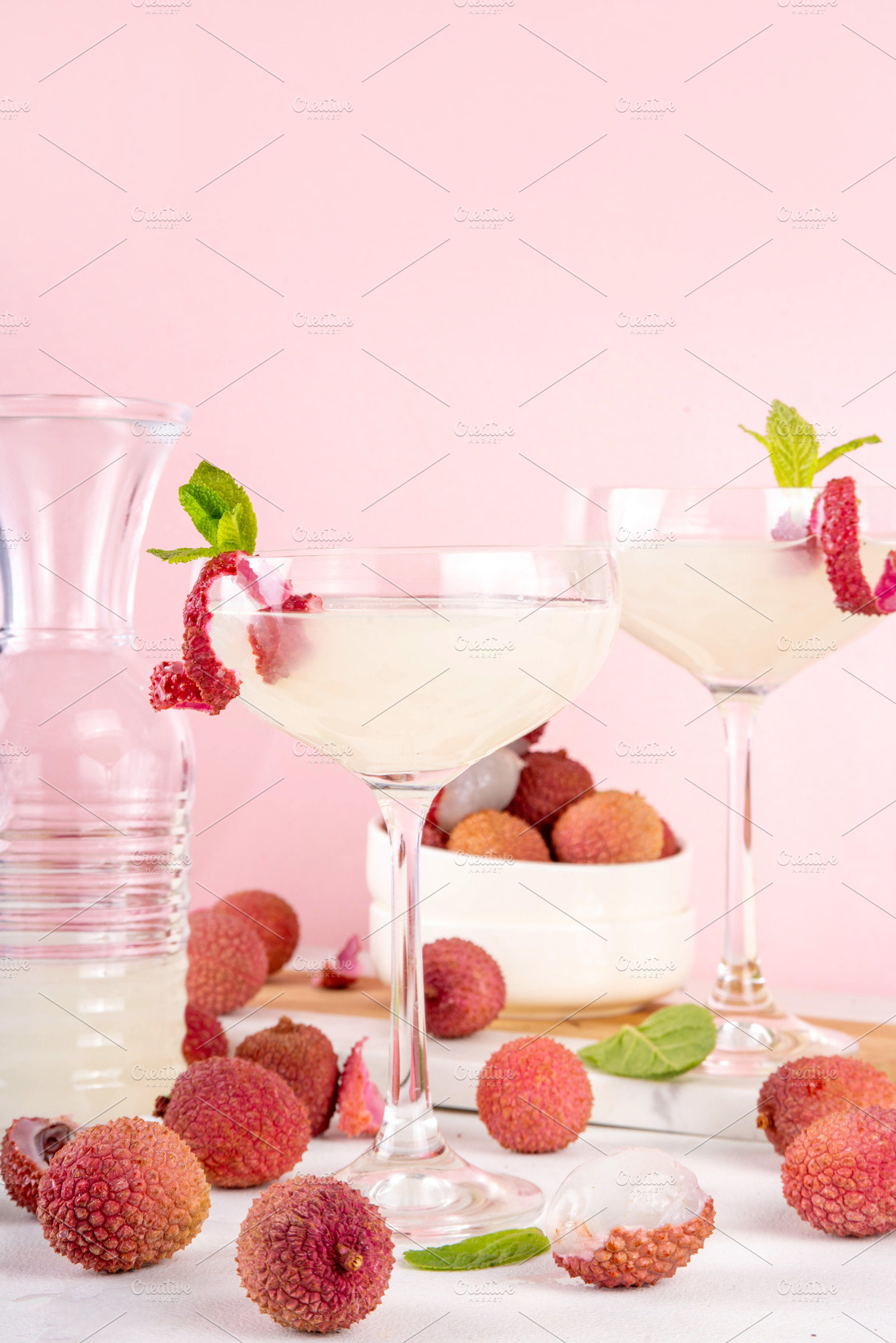 Lychee fruit tasty martini cocktail, a Food & Drink Photo by Rimma