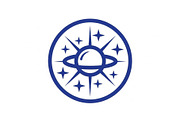 Cosmic & Celestial Icons Line Art, an Illustration by hafijul (Thumbnail 9 of 11)