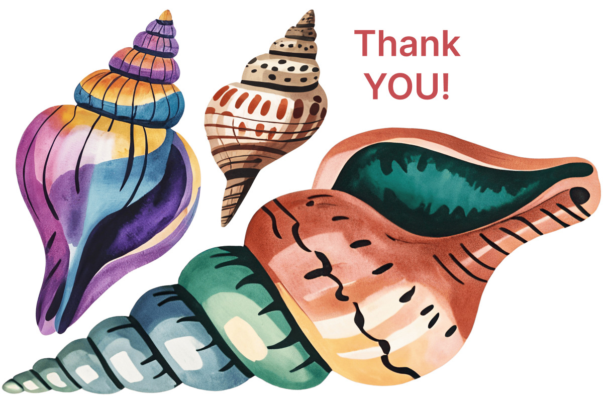Watercolor Sea Shells & Coral Set, an Object Illustration by Whimsy Brush Studio (Photo 9 of 9)