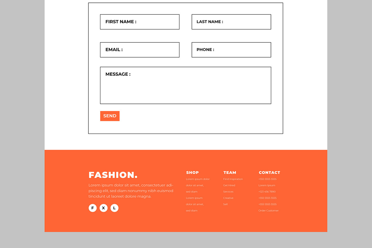 Ecommerce Landing Page, an UI Kit Template by CreativeShaper (Photo 6 of 6)