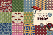 Block Print. Seamless Patterns, a Pattern Graphic by oxygen_8 (Thumbnail 1 of 8)