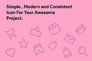 50 Ecommerce Line Icon, an Outline Icon by Kawalan Studio (Thumbnail 2 of 9)