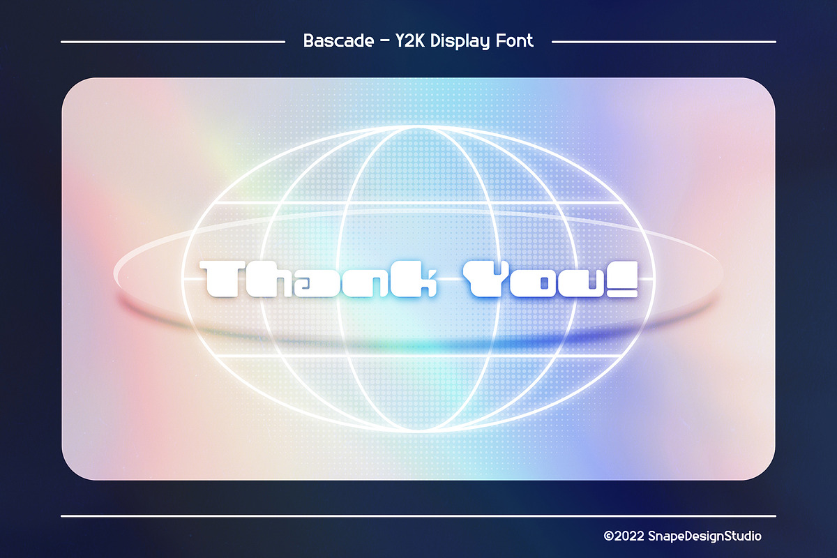 Bascade - Y2K Font, a Font by Snape Design Studio (Photo 5 of 5)