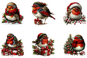 Cute Christmas Robin PNG Clipart, a Seasonal Illustration by CreationArt (Thumbnail 4 of 7)