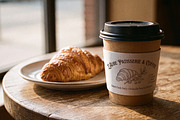 Coffee Cup With Paper Sleeve Mockup, a Packaging Mockup by Designer Dude (Thumbnail 1 of 2)