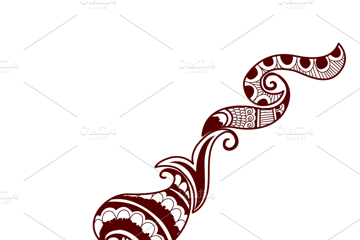 Mehandi Designs Set, a Decorative Illustration by TrueMitra Designs